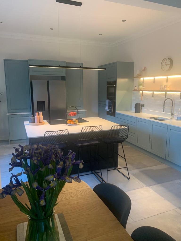 Two-tone island kitchen